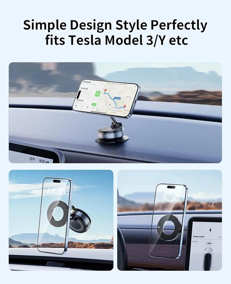 SOPORTE MAGNE TICO PARA TELE FONO MOVIL CON VENTOSA Y ROTACION 360° - 6
