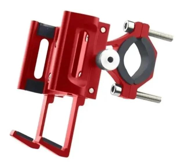 SOPORTE METALICO PARA TELE FONO CELULAR EN BICICLETA O MOTO - 1
