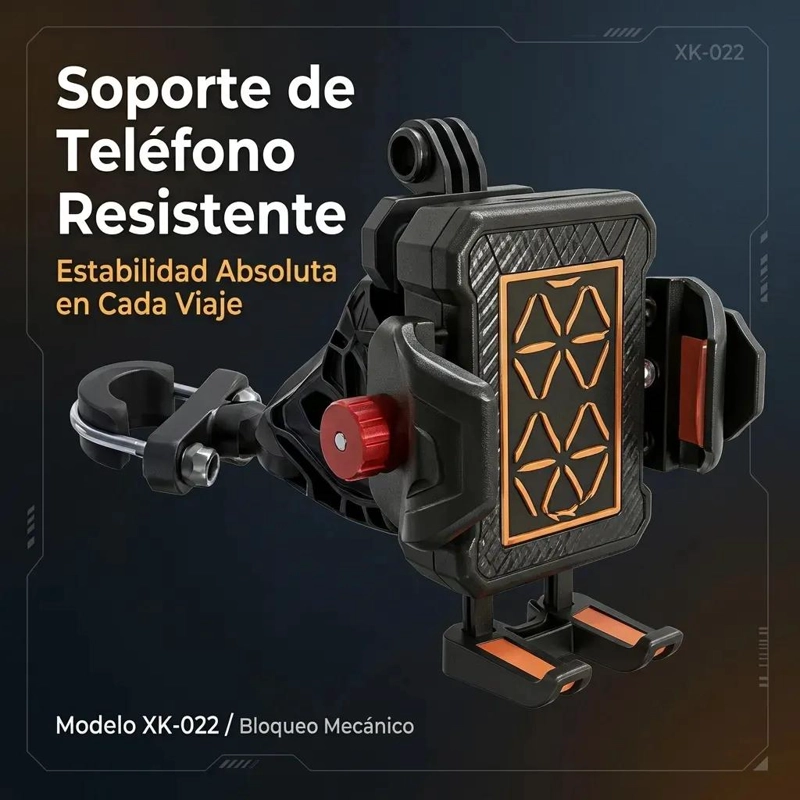SOPORTE UNIVERSAL PARA CELULAR 360° PARA MOTOCICLETAS Y BICICLETAS - 5