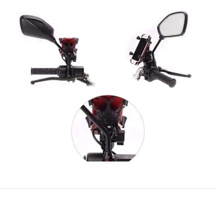 SOPORTE PARA CELULAR CON CARGADOR USB Y MONTURA AJUSTABLE - 4
