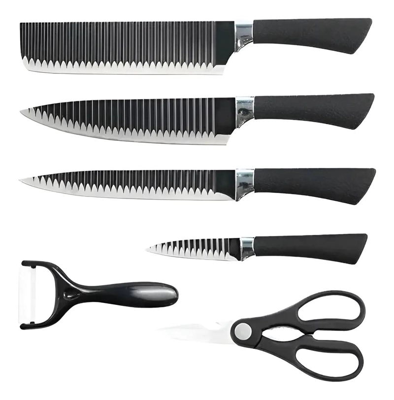JUEGO DE CUCHILLOS DE COCINA Y PELADOR DE CERAMICA - 1