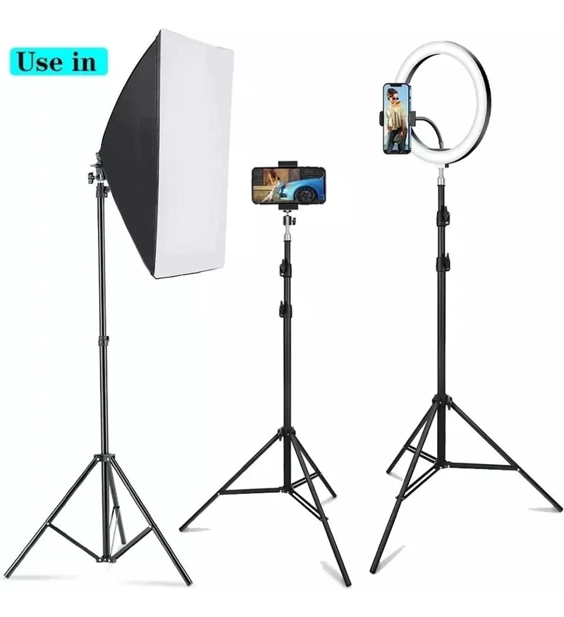 TRIPODE DE FLASH 2 METROS CON SOPORTE UNIVERSAL - 6