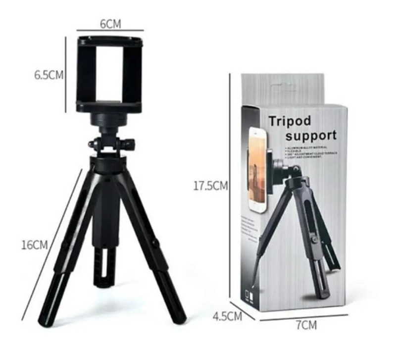 MINI TRIPODE RETRACTIL 360 PARA CELULAR Y CAMARA - 4