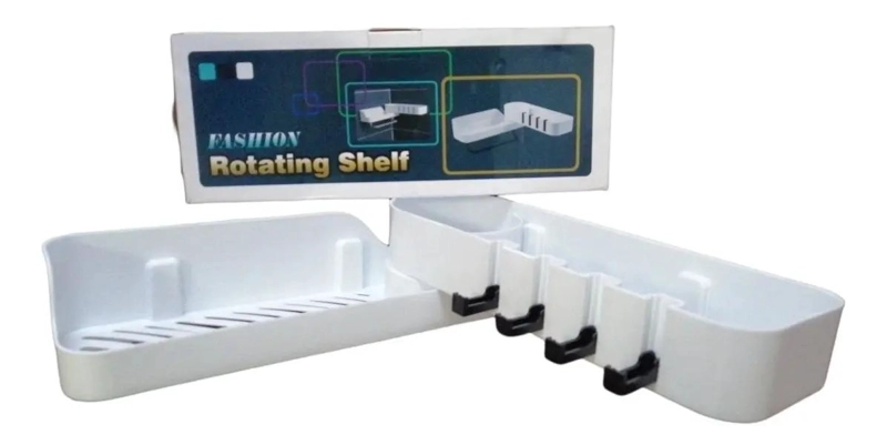 SOPORTE ESQUINERO ORGANIZADOR SIN PERFORACIONES PARA BAÑO Y COCINA - 1