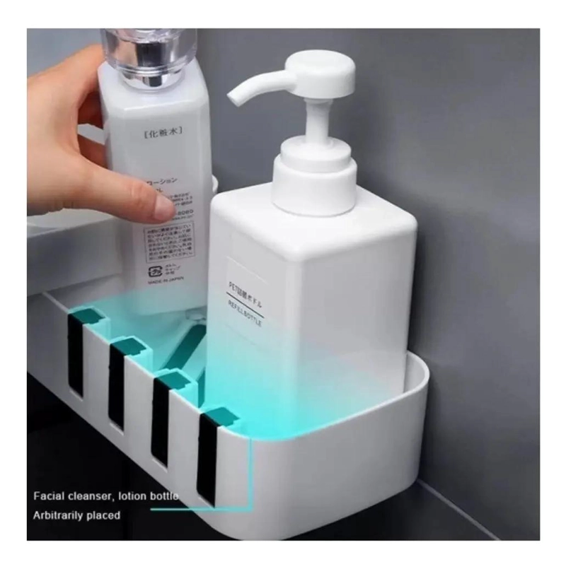 SOPORTE ESQUINERO ORGANIZADOR SIN PERFORACIONES PARA BAÑO Y COCINA - 4