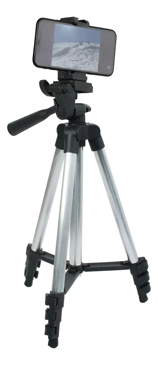 TRIPODE LIGERO CON SOPORTE PARA TELE FONO Y AJUSTE DE ALTURA - 1