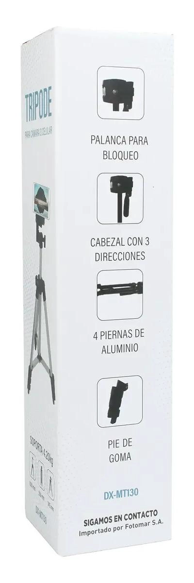 TRIPODE LIGERO CON SOPORTE PARA TELE FONO Y AJUSTE DE ALTURA - 4
