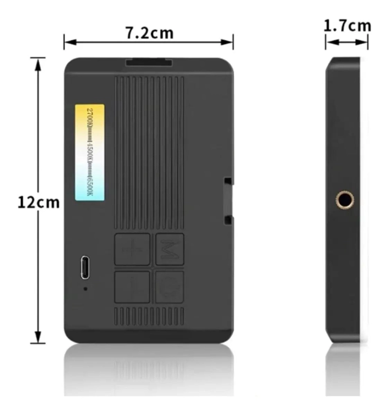 MINI LUZ RGB PORTATIL AJUSTABLE PARA SELFIES Y VIDEOS - 3