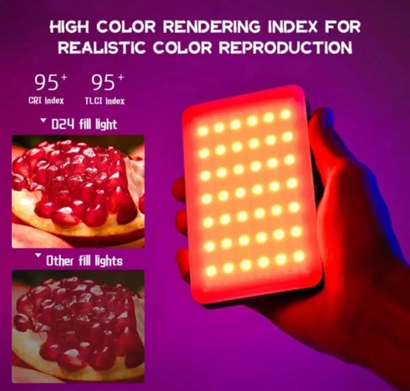 MINI LUZ RGB PORTATIL AJUSTABLE PARA SELFIES Y VIDEOS - 6