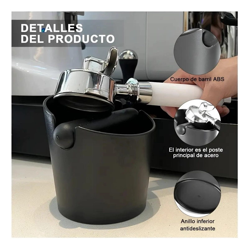 CONTENEDOR DE BASURA DE SILICONA PARA CAFE  CON DISEÑO ANTIDESLIZANTE - 6