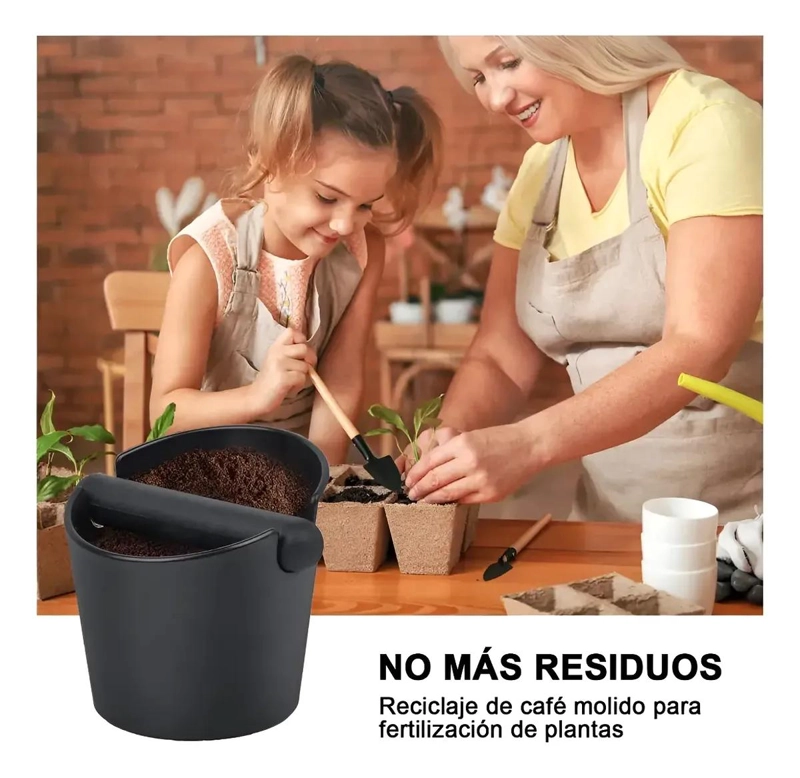 CONTENEDOR DE BASURA DE SILICONA PARA CAFE  CON DISEÑO ANTIDESLIZANTE - 7