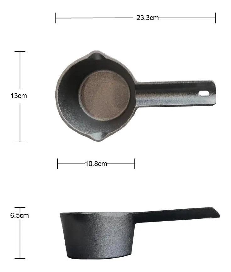MINI CAZO DE HIERRO FUNDIDO PARA COCINAR 12 CM - 6