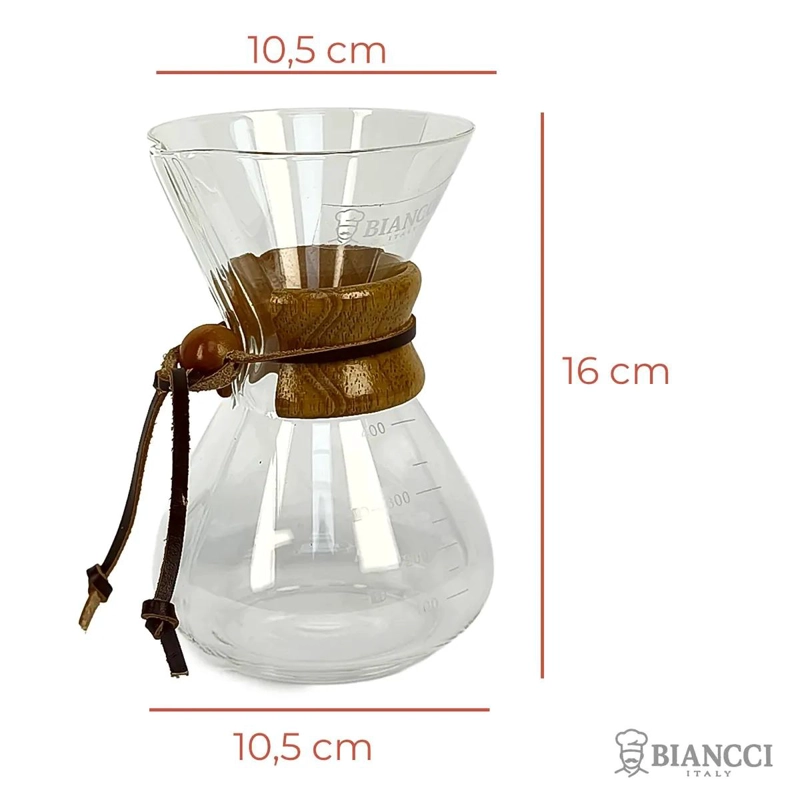 CAFETERA DE GOTEO DE BOROSILICATO 400 ML CON MANGO ERGONOMICO - 2