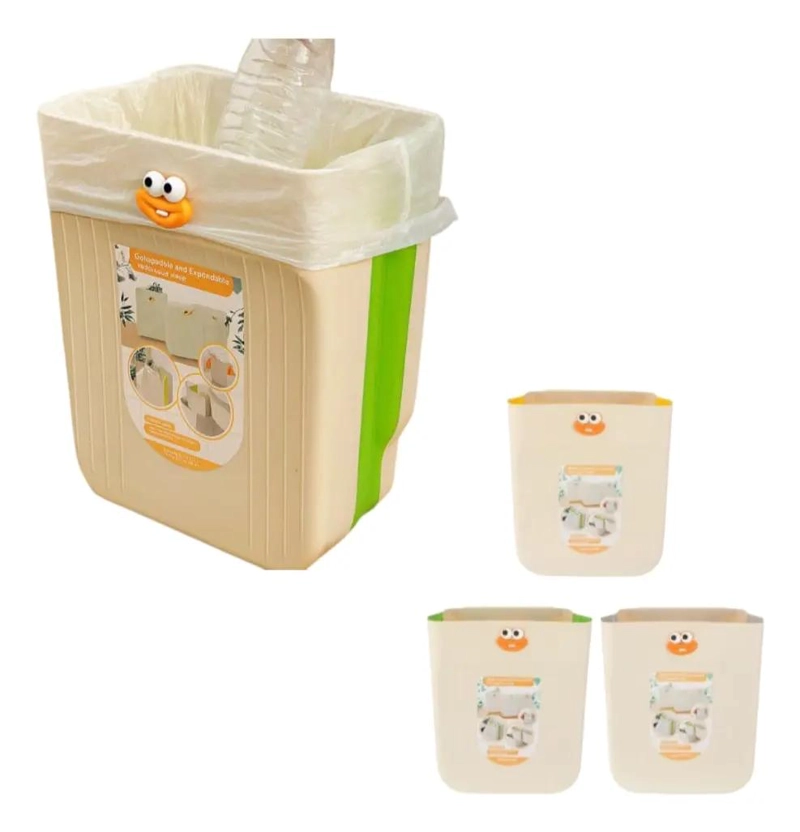BASURERO PLEGABLE MULTIUSO RESISTENTE PARA HOGAR Y JARDIN - 1