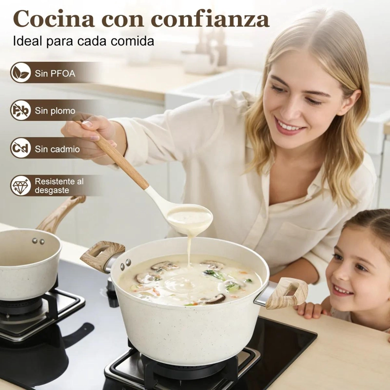 JUEGO DE BATERIA DE COCINA 10 PIEZAS ANTIADHERENTE - 4