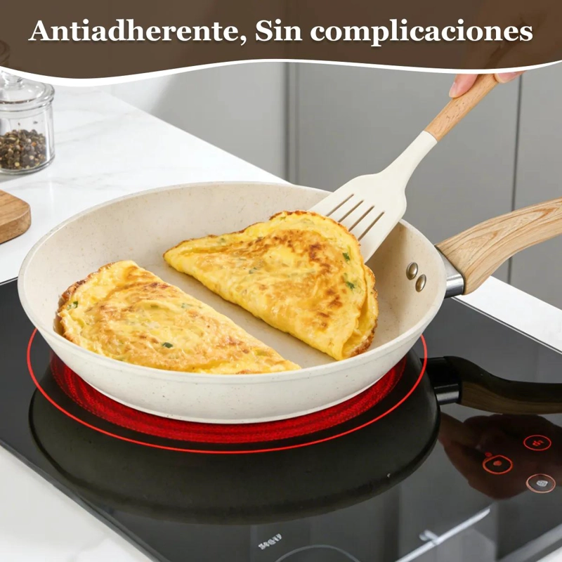 JUEGO DE BATERIA DE COCINA 10 PIEZAS ANTIADHERENTE - 6
