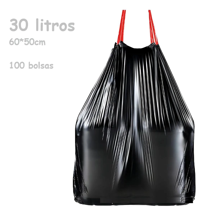 BOLSA DE BASURA PEQUEÑA CON CORDON 60X50 CM PARA HOGAR - 3