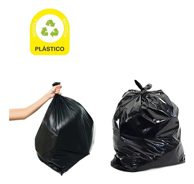 PACK DE 50 BOLSAS DE BASURA NEGRAS 80X110 CM - 4