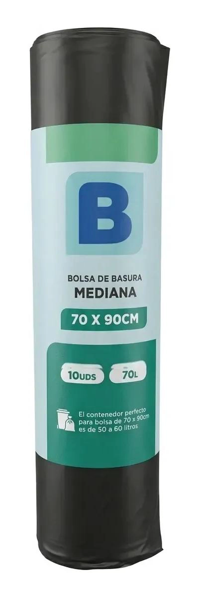 PACK DE 10 BOLSAS DE BASURA NEGRAS DE 70X90 CM - 2