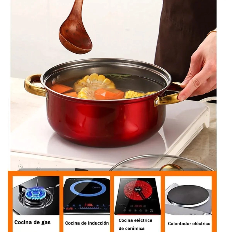 JUEGO DE BATERIA DE COCINA DE 18 PIEZAS EN ACERO INOXIDABLE - 5