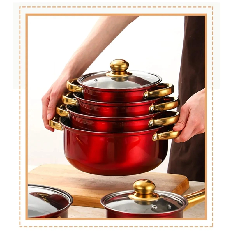 JUEGO DE BATERIA DE COCINA DE 18 PIEZAS EN ACERO INOXIDABLE - 7