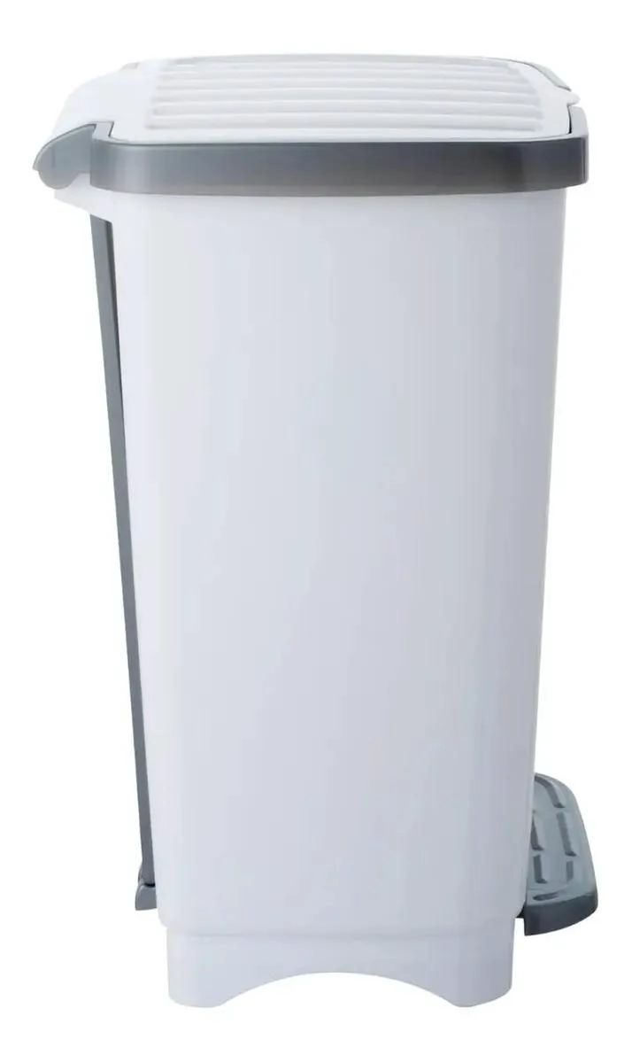 BASURERO DE PEDAL BLANCO 25 LITROS PARA HOGAR Y OFICINA - 2