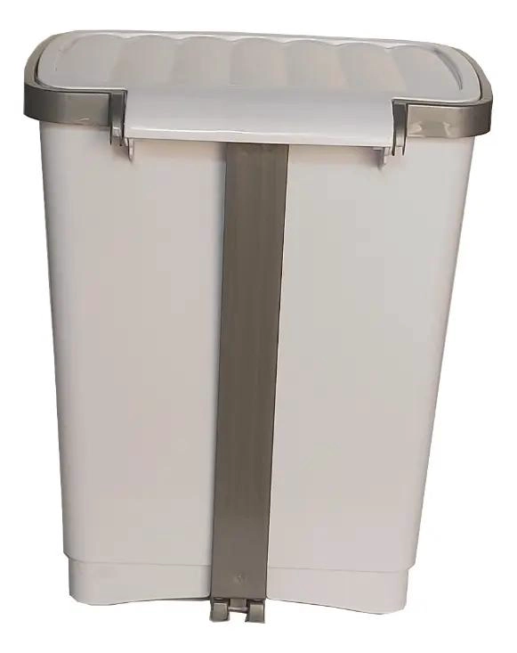 BASURERO DE PEDAL BLANCO 25 LITROS PARA HOGAR Y OFICINA - 4