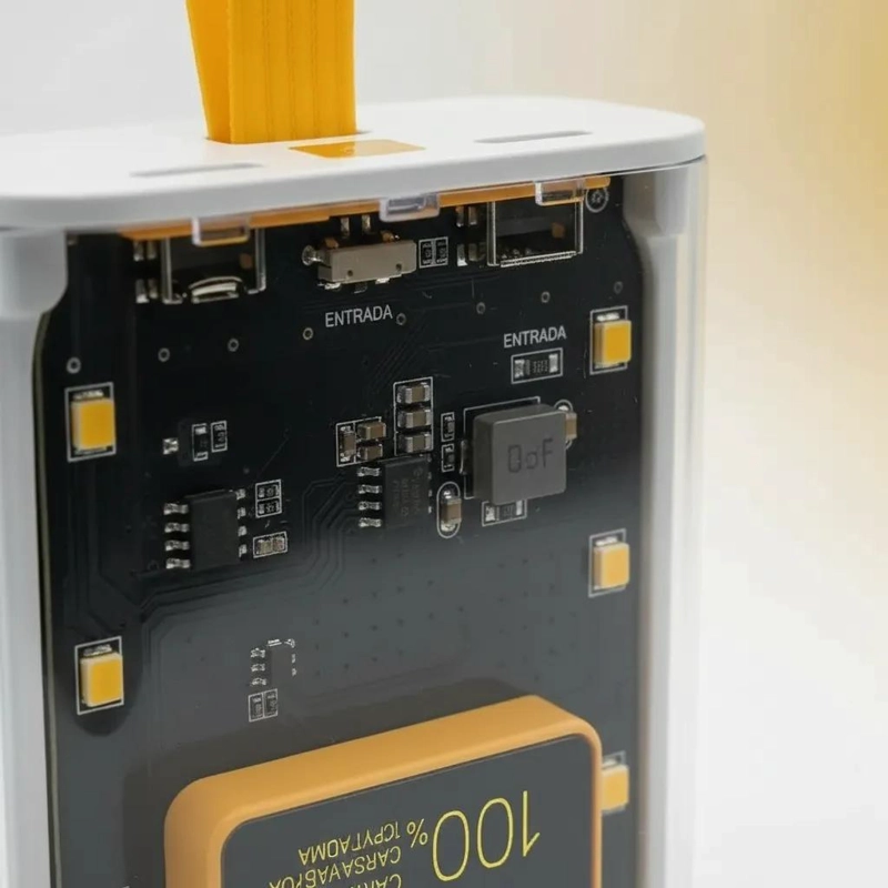 POWER BANK 15000MAH CON LUZ LED Y CABLES INTEGRADOS - 5