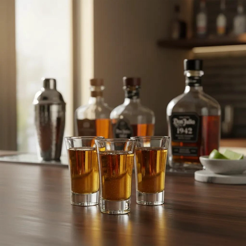 SET DE 12 VASOS SHOT TEQUILEROS DE VIDRIO PARA CELEBRACIONES - 1