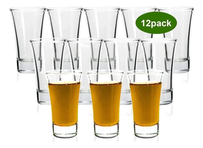 SET DE 12 VASOS SHOT TEQUILEROS DE VIDRIO PARA CELEBRACIONES - 3