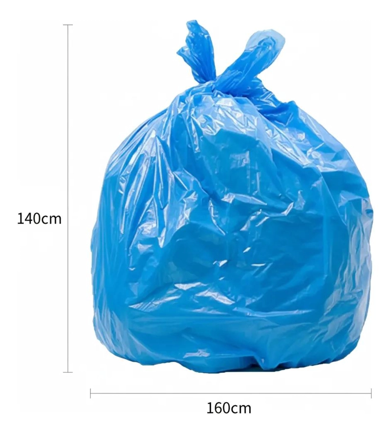 BOLSAS DE BASURA AZUL CARGA PESADA 140X160 CM PACK 10 UNIDADES - 4