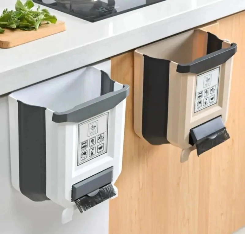 CUBO DE BASURA PLEGABLE PARA COCINA Y HOGAR - 2