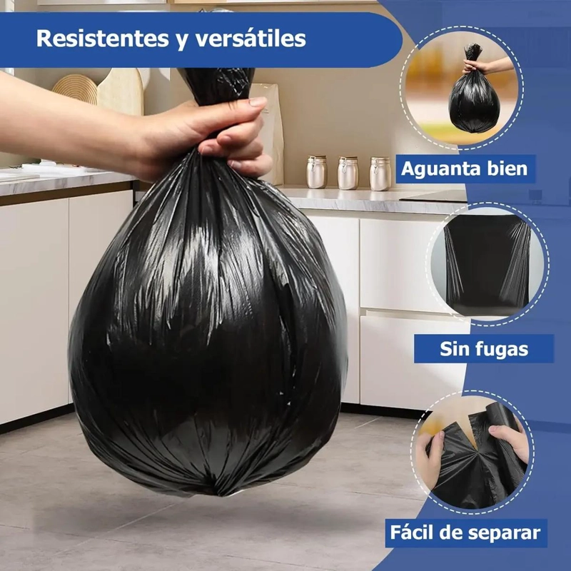 BOLSAS DE BASURA RECICLADAS 70 X 90 CM PACK DE 60 UNIDADES - 4