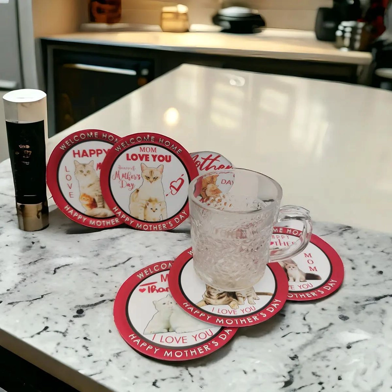 POSAVASOS METALICOS CON BASE DE CORCHO PARA BEBIDAS - 2