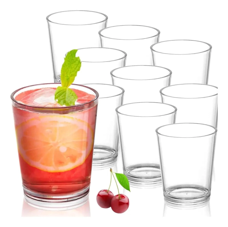 VASOS DE ACRILICO TRANSPARENTE PARA COCTELES Y BEBIDAS 300ML - 1