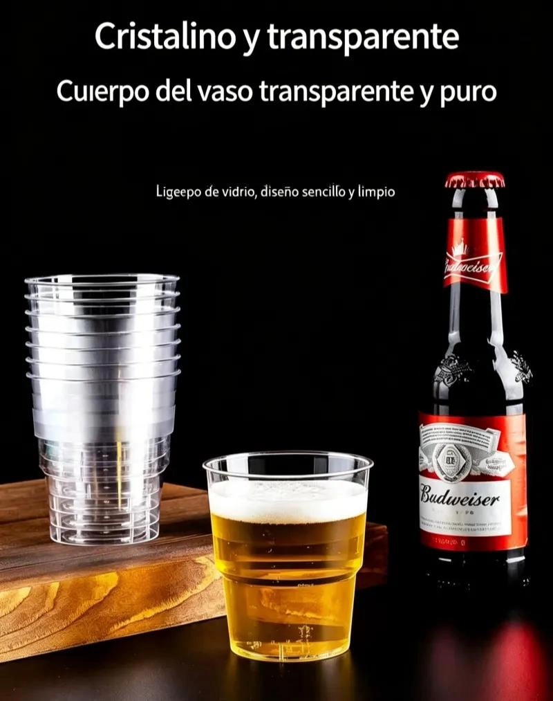 VASOS DE ACRILICO TRANSPARENTE PARA COCTELES Y BEBIDAS 300ML - 3