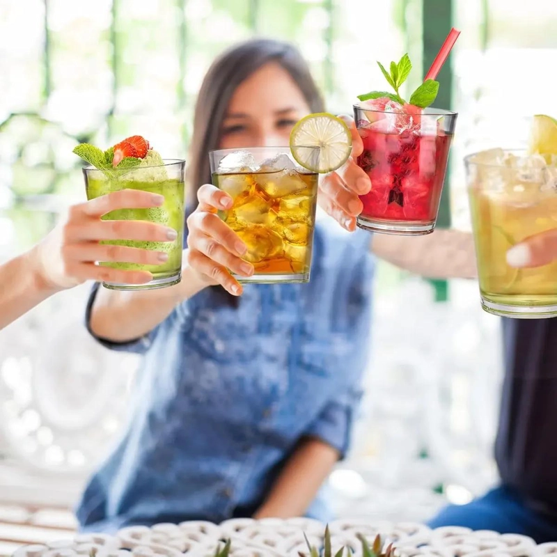 VASOS DE ACRILICO TRANSPARENTE PARA COCTELES Y BEBIDAS 300ML - 7