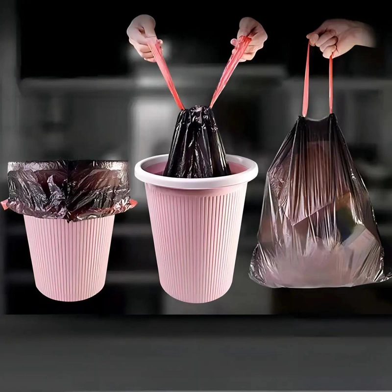 BOLSAS DE BASURA MEDIANAS CON CORDON 75X55 CM - 4