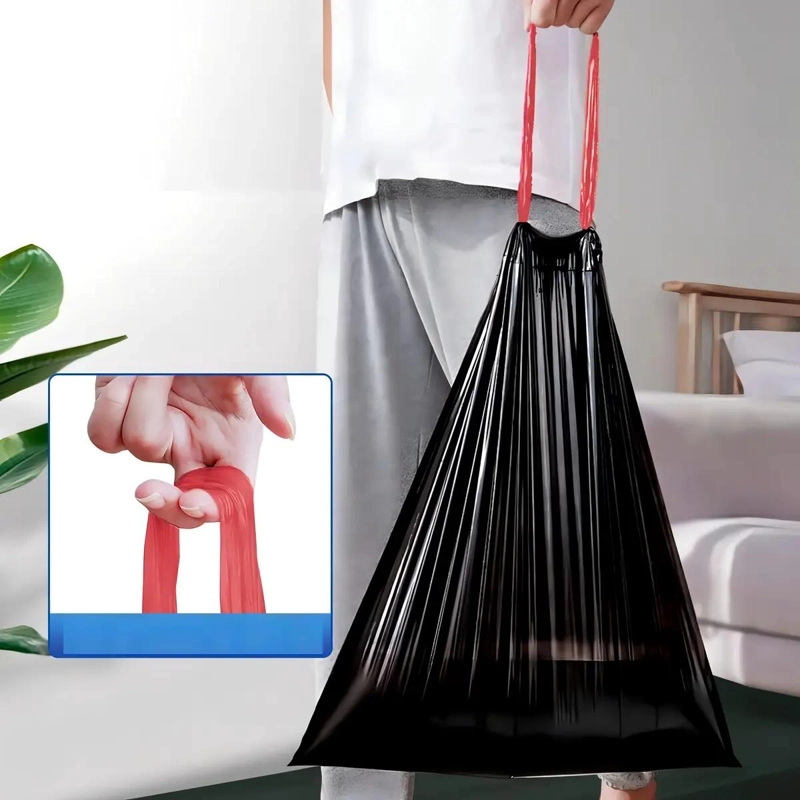 BOLSAS DE BASURA MEDIANAS CON CORDON 75X55 CM - 8
