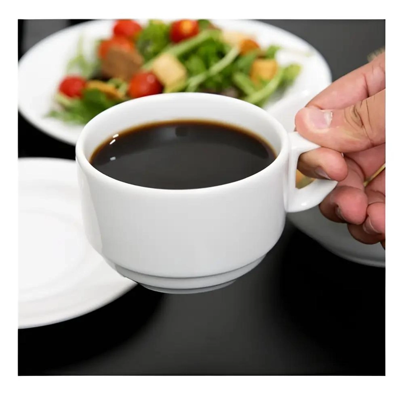 SET DE 6 TAZAS APILABLES PARA CAFE  Y TE  DE 200CC - 2