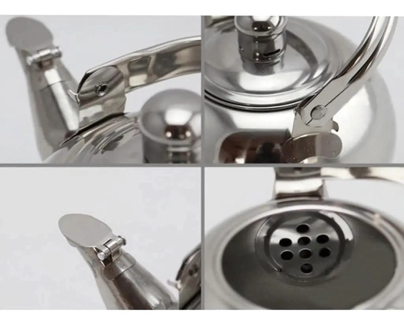 TETERA DE ACERO INOXIDABLE DE 1 LITRO CON MANGO ERGONOMICO - 4