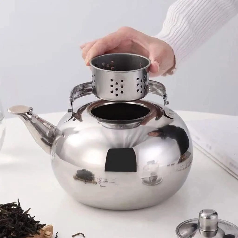 TETERA DE ACERO INOXIDABLE DE 1 LITRO CON MANGO ERGONOMICO - 5