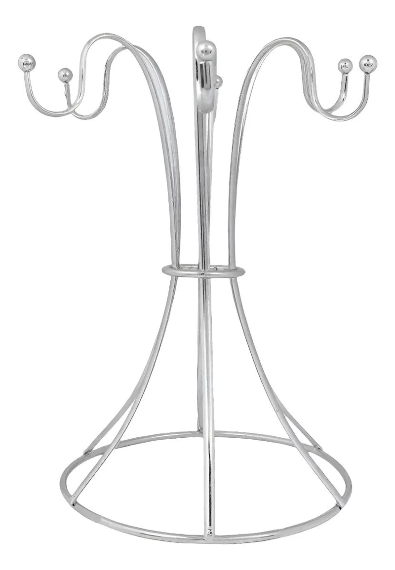 ATRIL SOPORTE COLGADOR PARA 6 TAZAS DE ACERO INOXIDABLE - 4