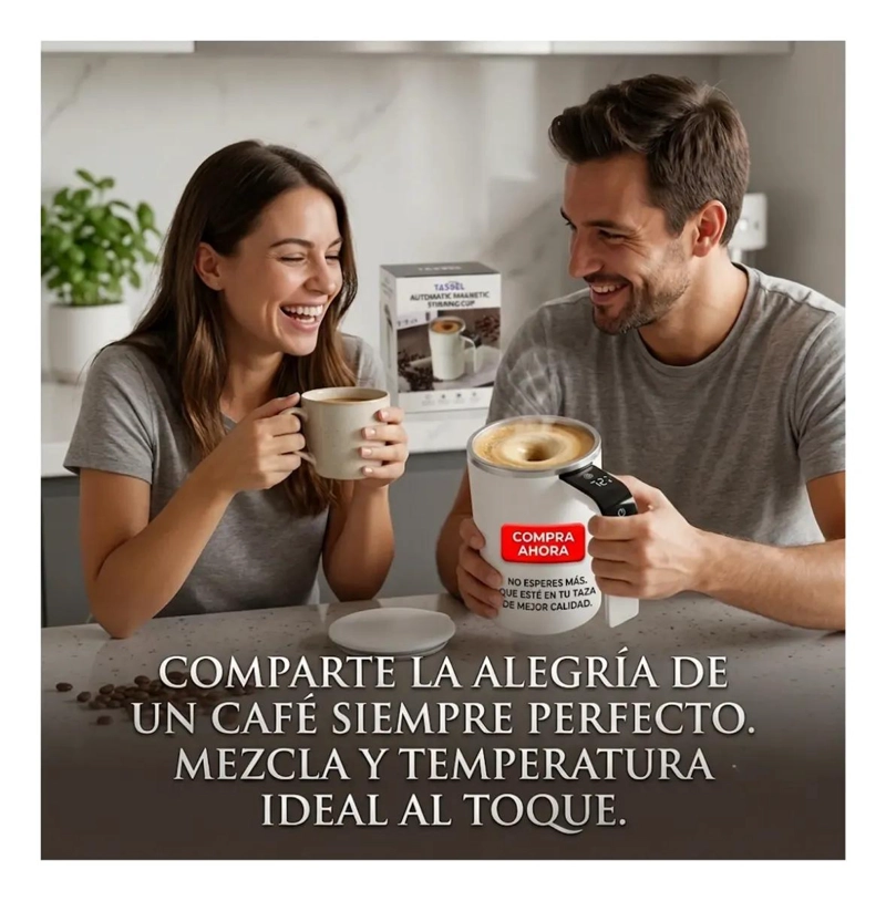 TAZA MUG ELE CTRICA AUTOMEZCLADORA RECARGABLE 300ML - 2