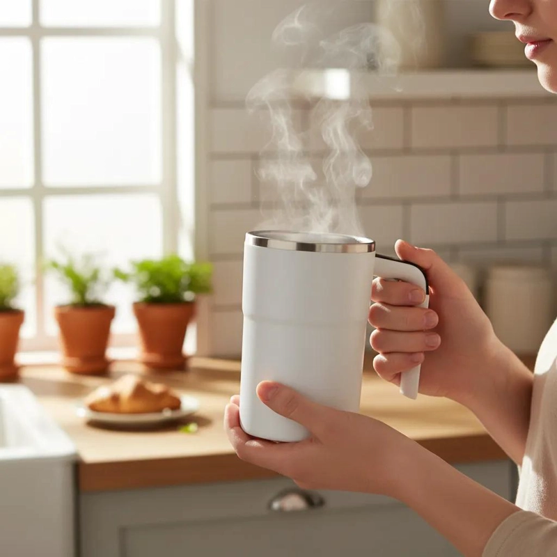 TAZA MUG ELE CTRICA AUTOMEZCLADORA RECARGABLE 300ML - 3