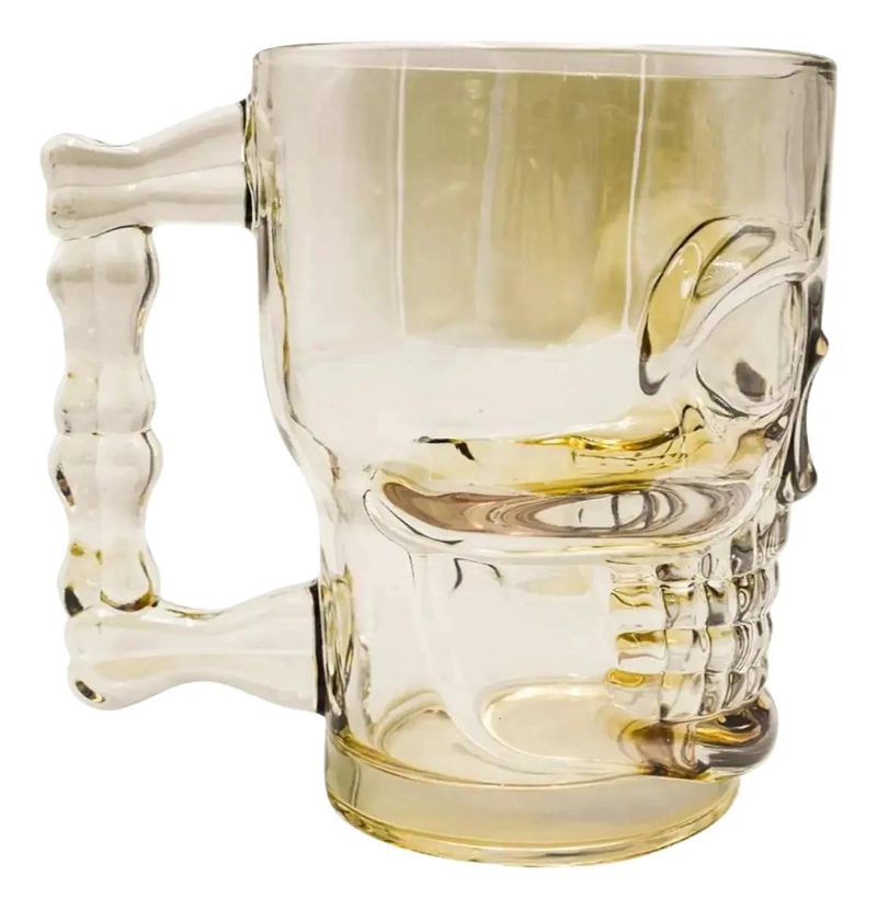 PACK DE 2 VASOS CERVECEROS CALAVERA DE VIDRIO 500ML - 2