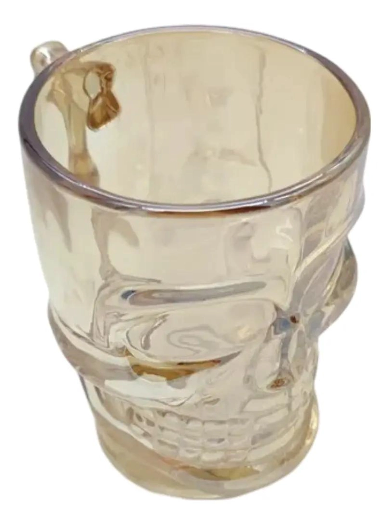 PACK DE 2 VASOS CERVECEROS CALAVERA DE VIDRIO 500ML - 3