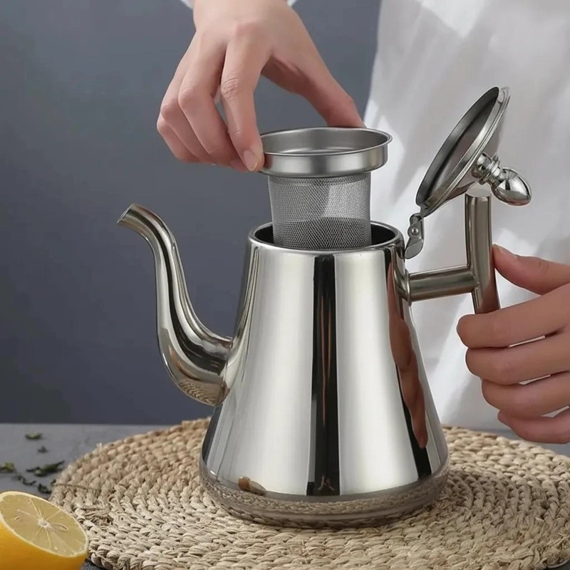 TETERA DE ACERO INOXIDABLE CON FILTRO PARA INFUSIONES 1 L - 2