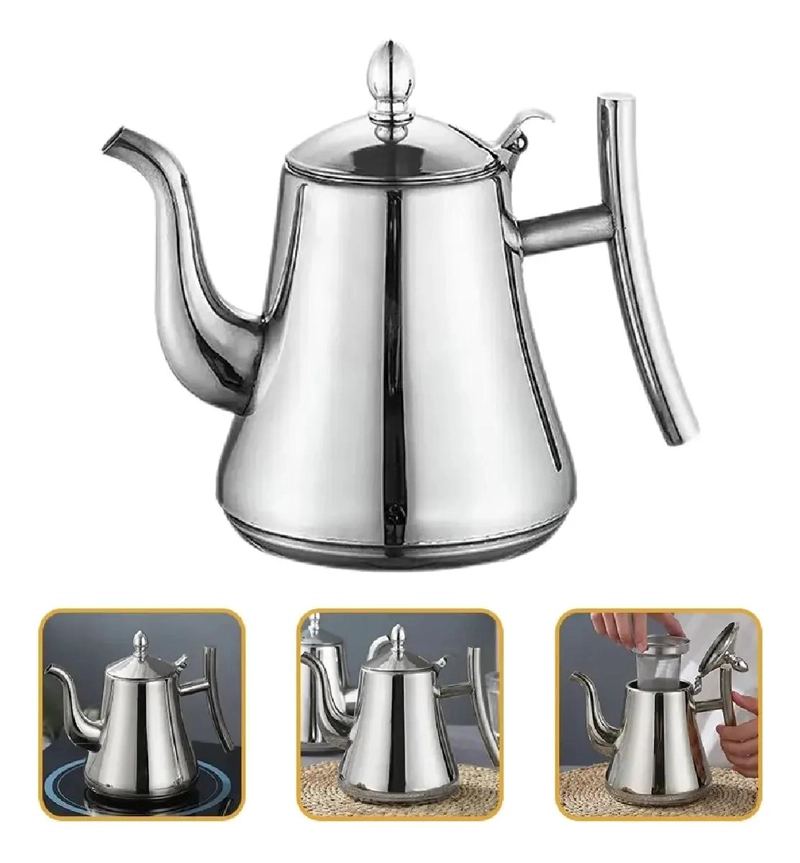 TETERA DE ACERO INOXIDABLE CON FILTRO PARA INFUSIONES 1 L - 5