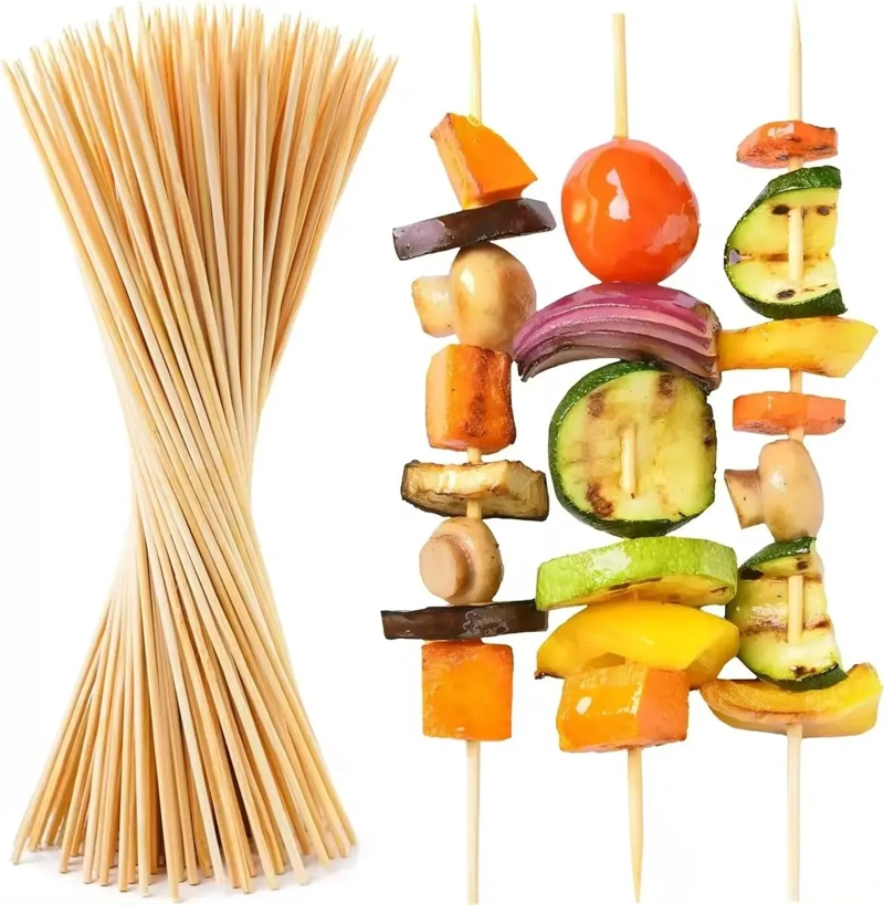 PALOS GRUESOS PARA BROCHETAS DE 45 CM Y 3 MM DE DIAMETRO PAQUETE 500 UNIDADES - 1